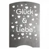 Motivplatte 001-001-002 Stahl Glück Liebe Herzen