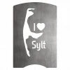 Motivplatte 007-000-003 Stahl I love Sylt